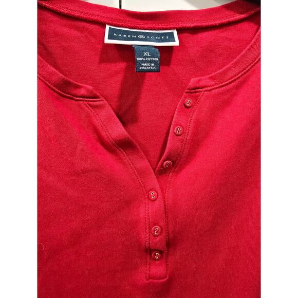 Karen Scott Henley Shirt - Size XL - Picture 12 of 12